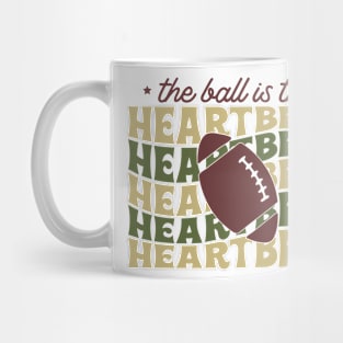 Football is heart beat Funny Quote Hilarious Sayings Humor Mug